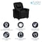 Flash Furniture Kids Recliner, 21-1/2" to 36-1/2" x 27", Upholstery Color: Black DG-ULT-KID-BK-GG - alternate 4
